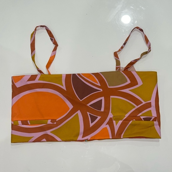 NWT Alexis Giorgina Cropped Top Abstract Orange - Picture 2 of 4